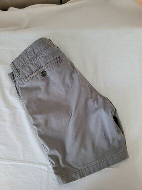 Grey Mens Flat Front Shorts Size 34W True Craft